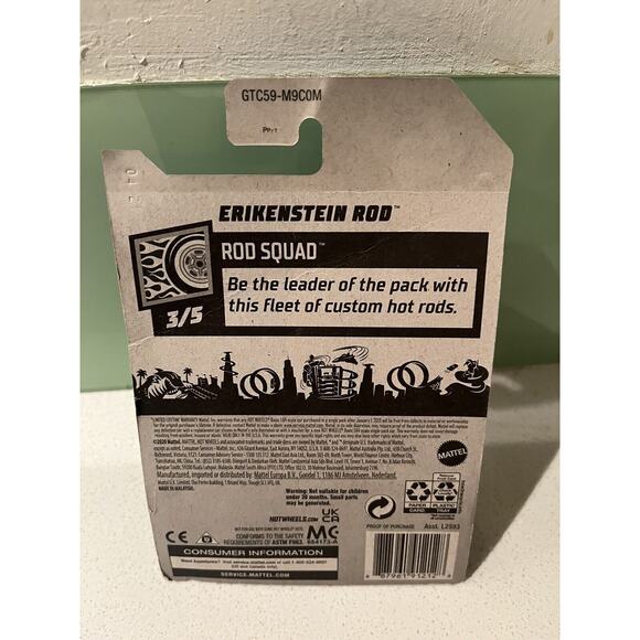 2021 Hot Wheels ROD SQUAD 3/5 Erikenstein Rod 120/250 (Blue)(Int. Card) - Picture 3 of 3